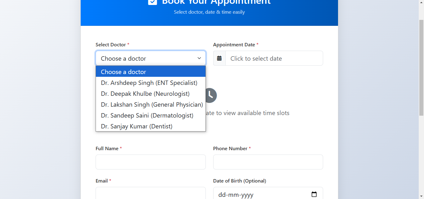 Doctor Appointment Script